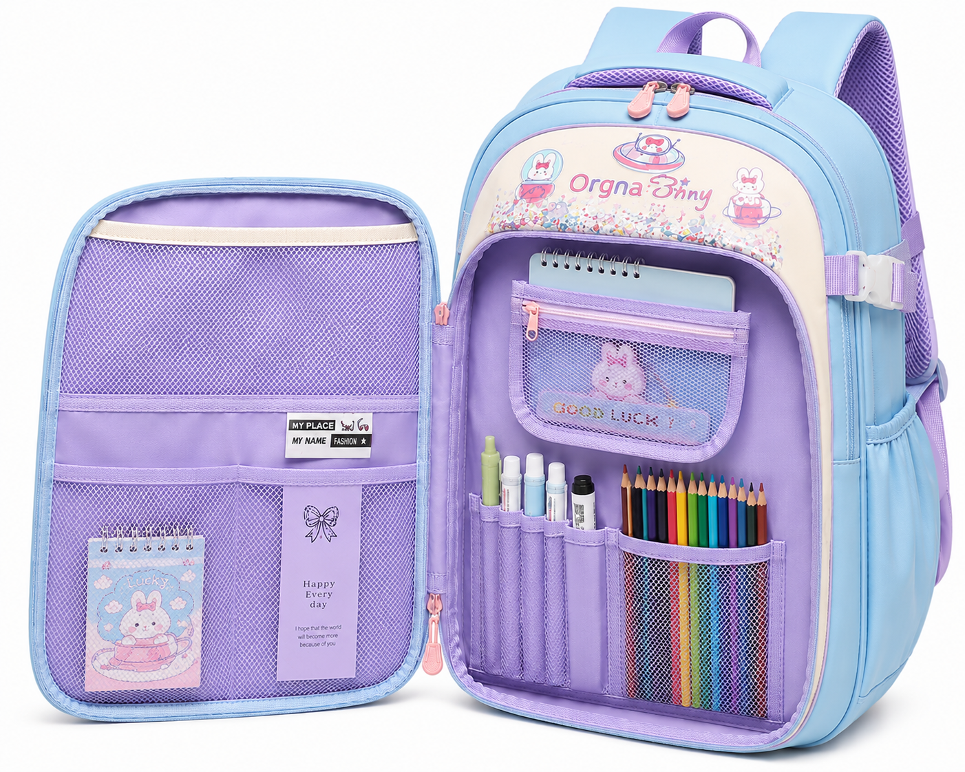 Pastel Bunny Large School Backpack