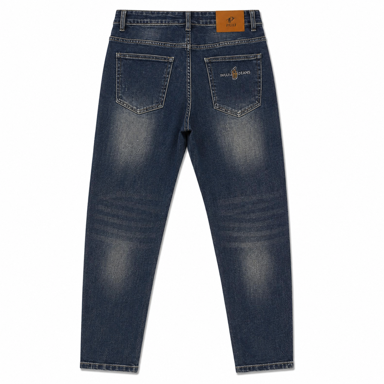 Men’s Dark Blue Washed Slim Fit Jeans