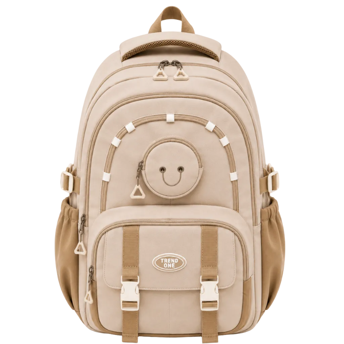 Trend One School Backpack – Khaki / Beige