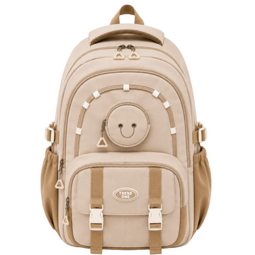 Trend One School Backpack – Khaki / Beige