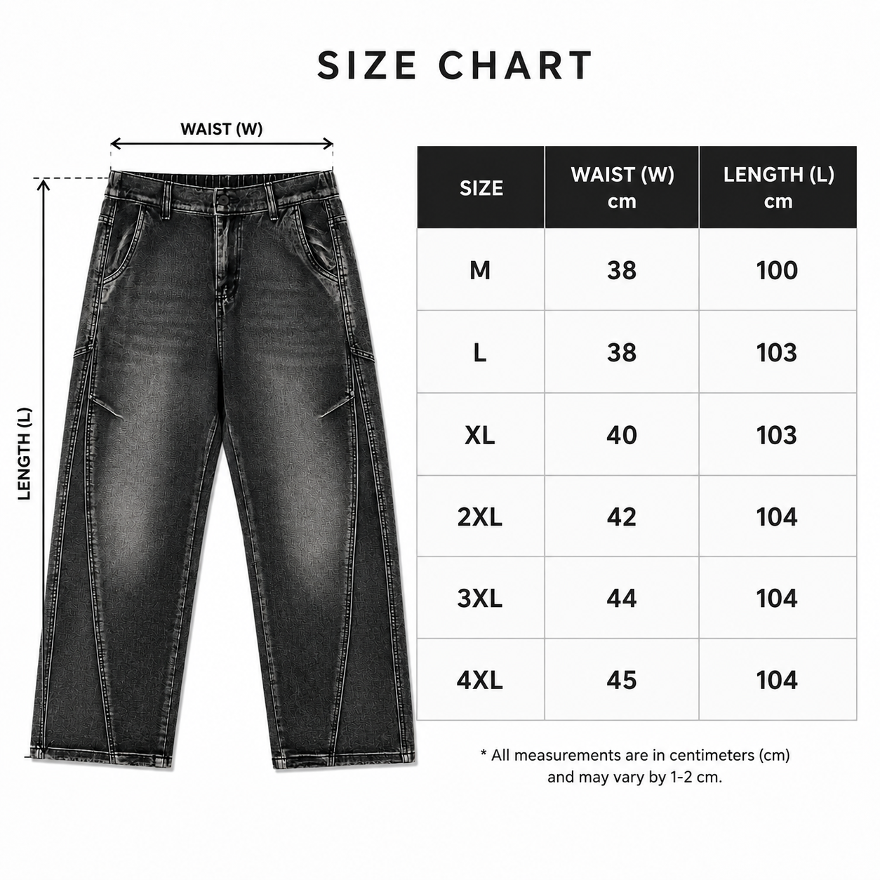 Men’s Washed Black Denim Jeans