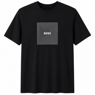 Men’s BOSS Geometric Graphic T-Shirt – Black