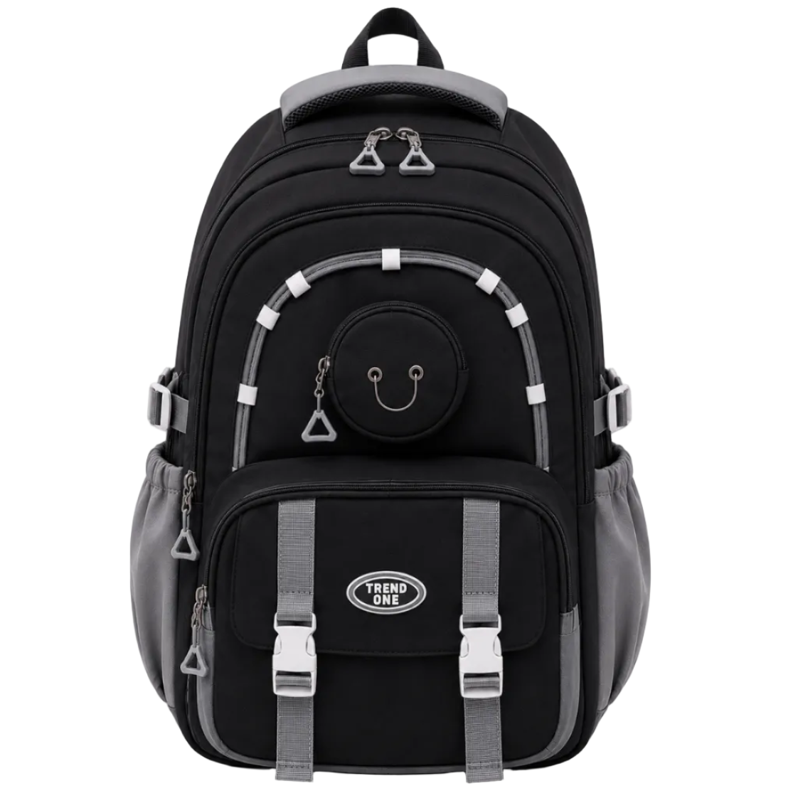 Trend One School Backpack – Black & Gray