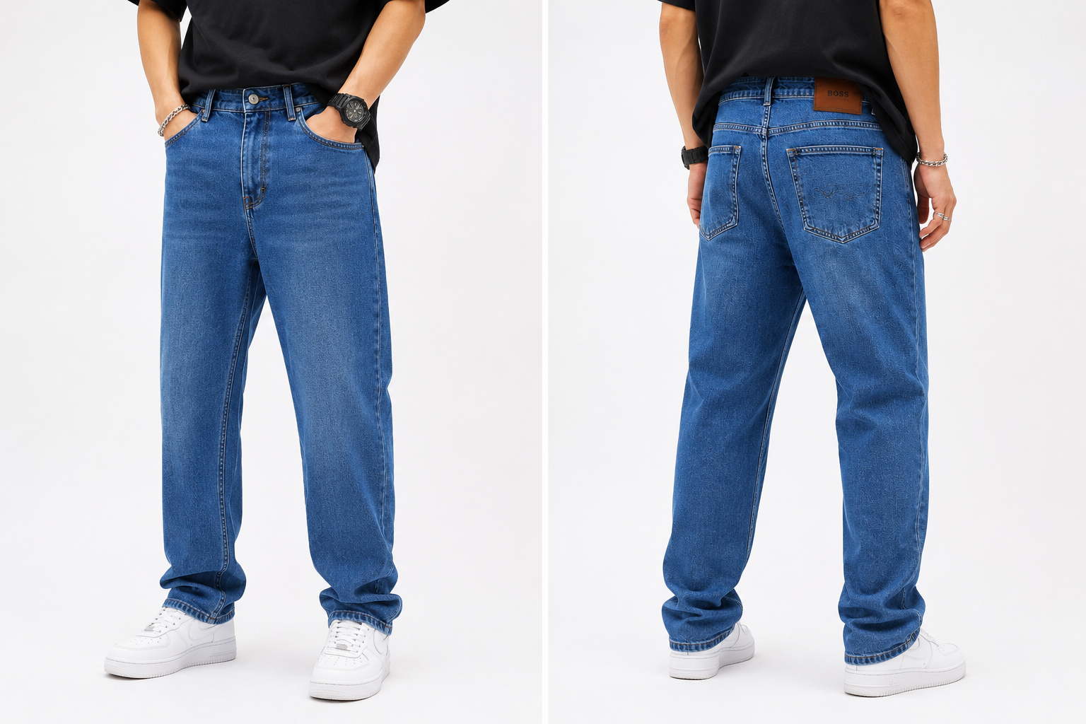 Men’s Classic Blue Straight Fit Jeans