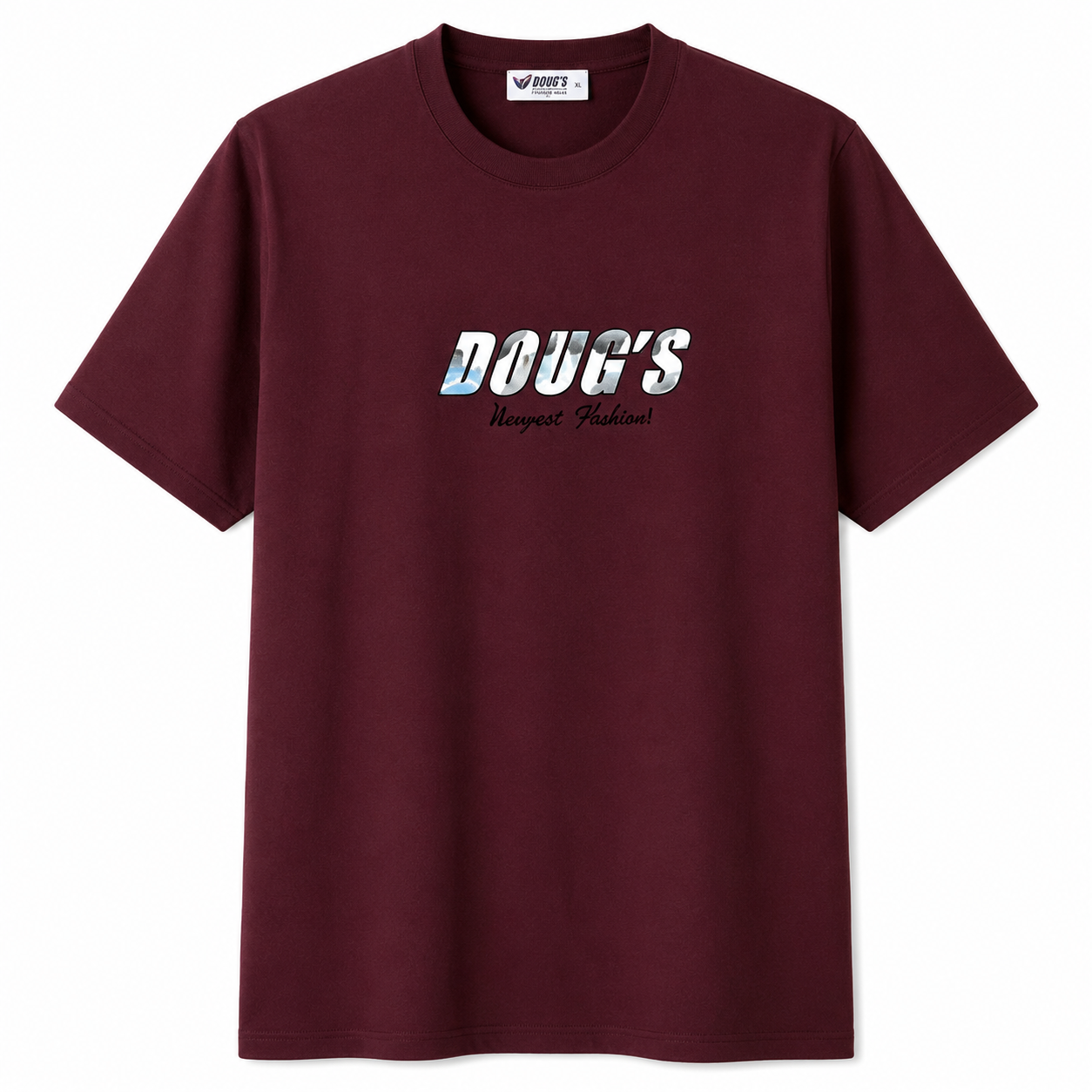 Men’s DOUG’S Graphic T-Shirt – Burgundy