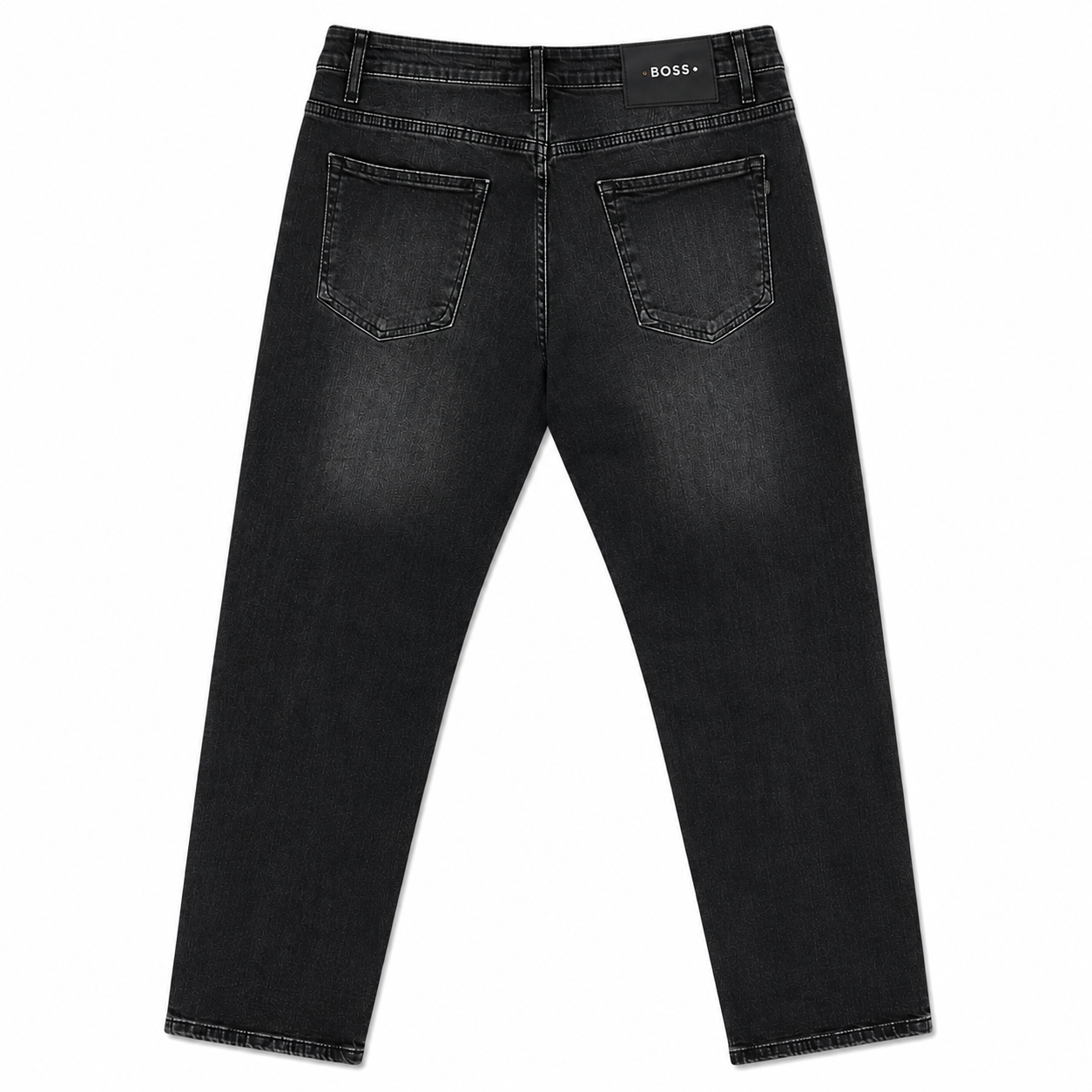 Men’s Black Washed Straight Fit Jeans