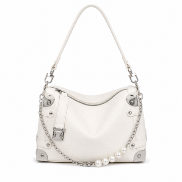 Luna Pearl Shoulder Bag – White Women’s Handbag