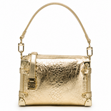 Luxe Metallic Trunk Shoulder Bag – Gold Women's Box Bag