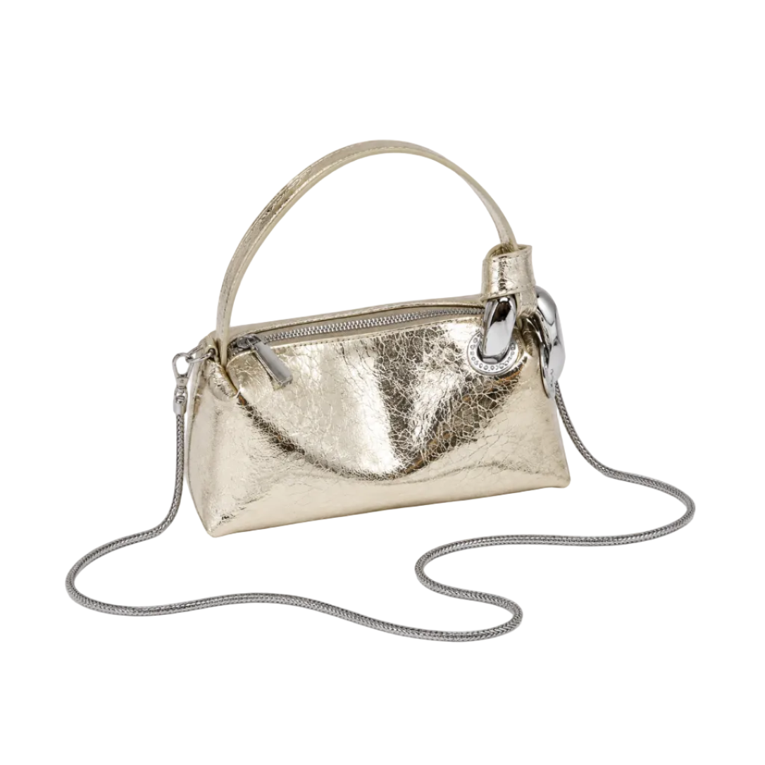 Urban Gloss Chain Mini Bag – Champagne Gold Women's Shoulder & Crossbody Bag