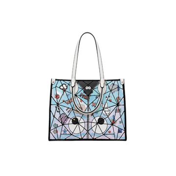 Eye Theme Geometric Tote Bag – Iridescent Women's Shopper Handbag