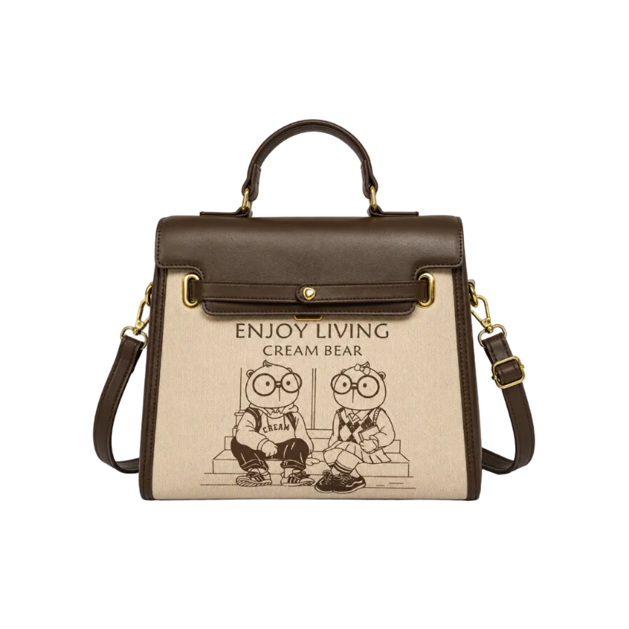 Cream Bear Classic Tote – Tan Women's Top Handle Bag
