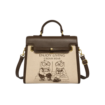 Cream Bear Classic Tote – Tan Women's Top Handle Bag