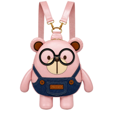 Cream Bear Bear Backpack – Pink Women's Backpack