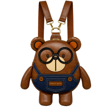 Cream Bear Bear Backpack – Brown Women's Backpack