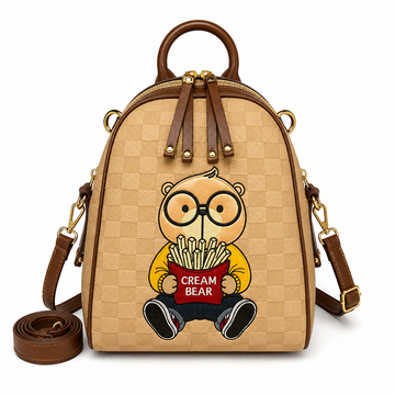 Cream Bear Classic Backpack – Beige Women's Backpack