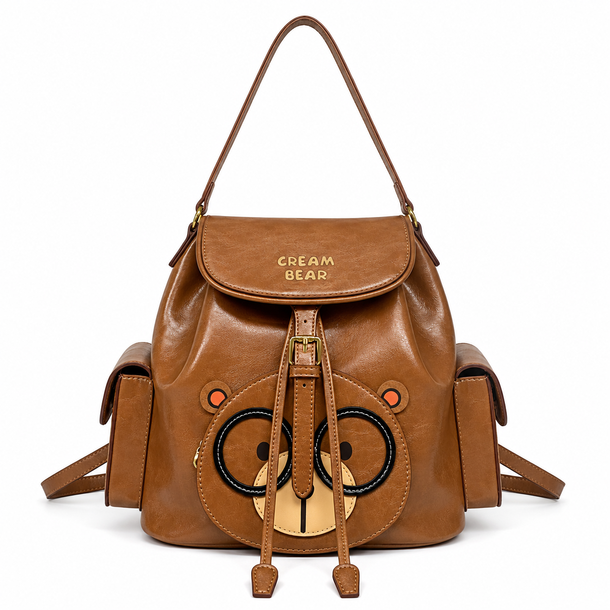 Cream Bear Classic Backpack – Brown Women's Backpack