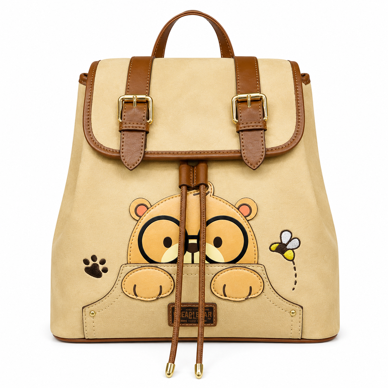 Cream Bear Classic Backpack – Beige Women's Backpack