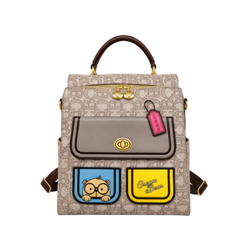 Cream Bear Urban Backpack – Beige Women's Convertible Backpack