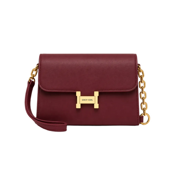 Women's Elegant Crossbody Shoulder Bag – Burgundy