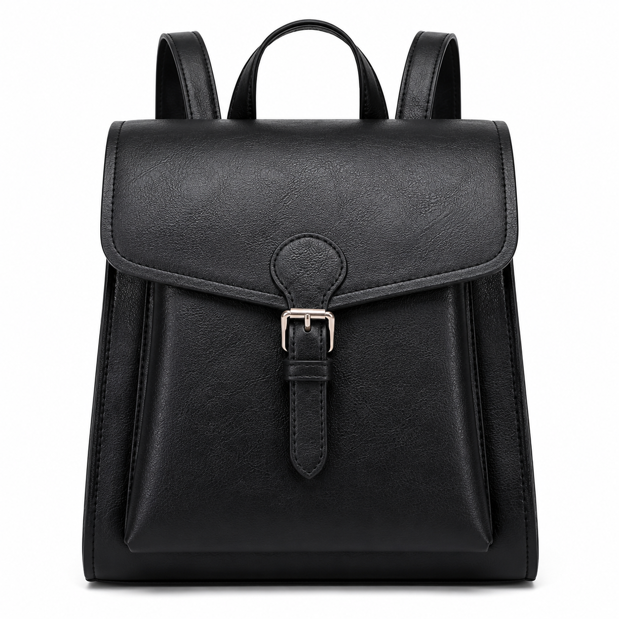 Women's Elegant Black Minimalist Backpack