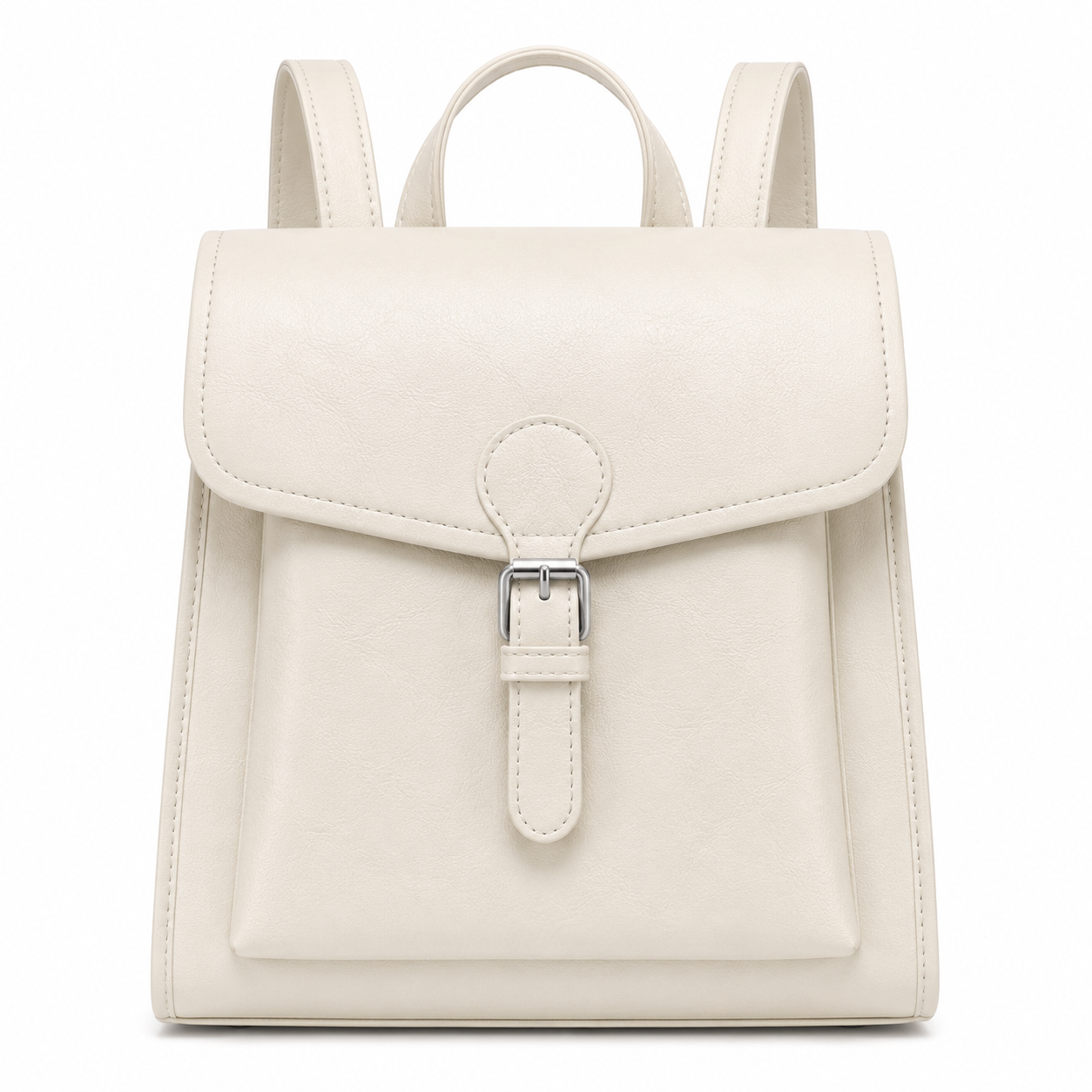 Women's Elegant Off White Minimalist Backpack