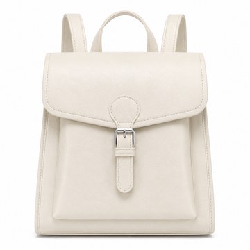 Women's Elegant Off White Minimalist Backpack