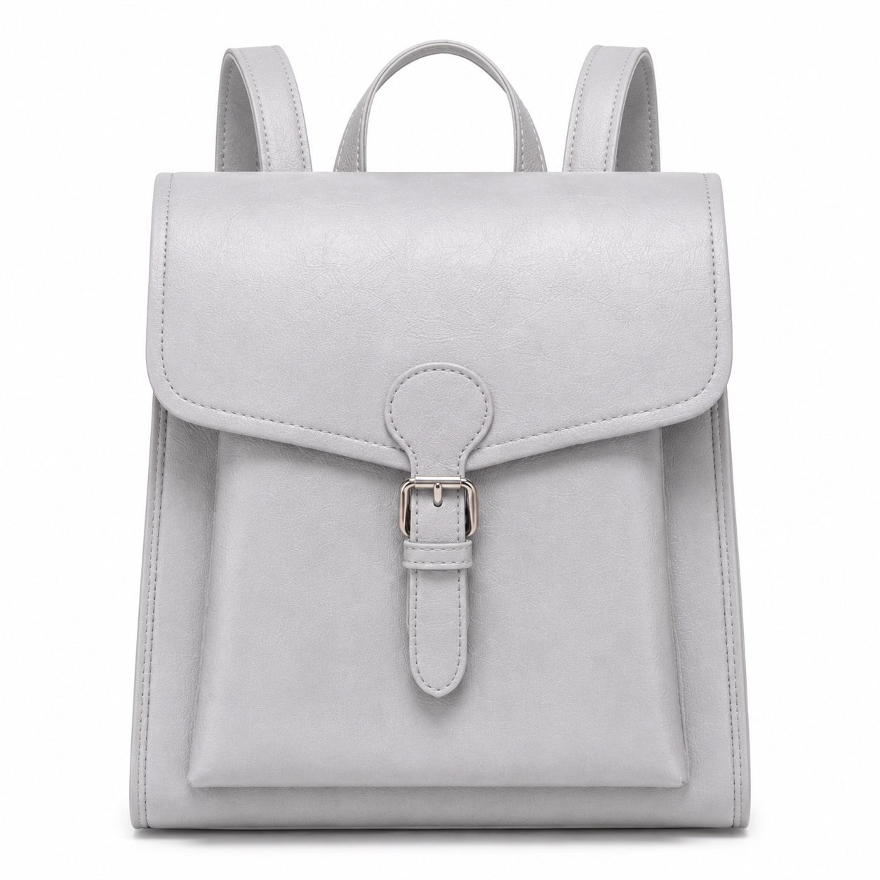 Women's Elegant Light Gray Minimalist Backpack