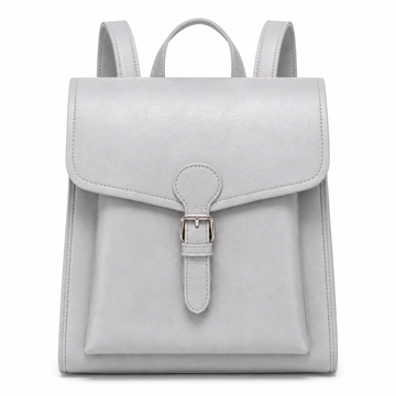 Women's Elegant Light Gray Minimalist Backpack