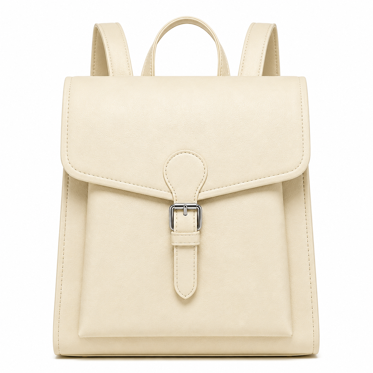 Women's Elegant Cream Minimalist Backpack