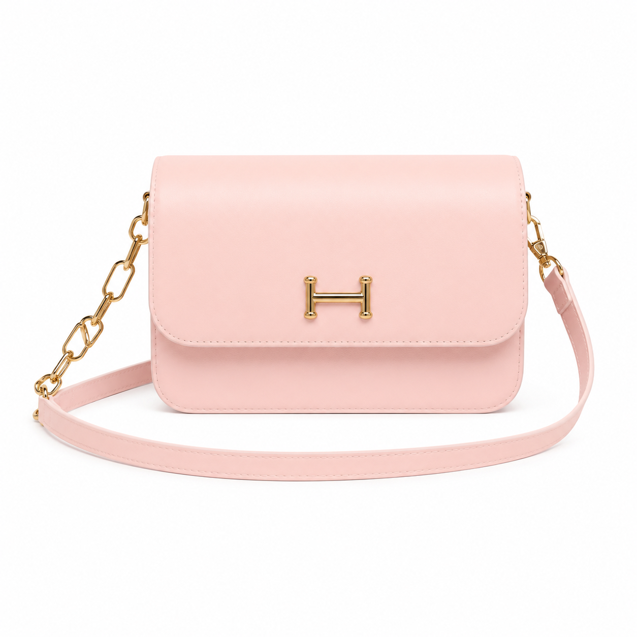 Elegant Chain Shoulder Bag – Pink