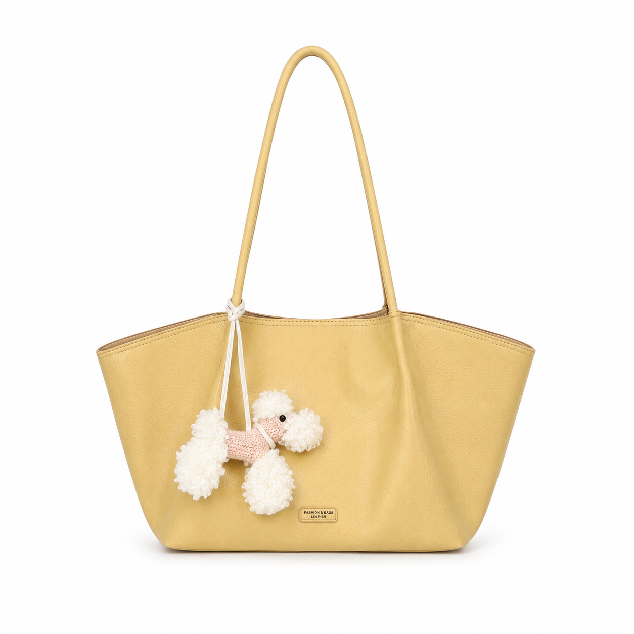 Classic Pom-Pom Tote Bag – Khaki