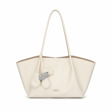 Classic Pom-Pom Tote Bag – Off White