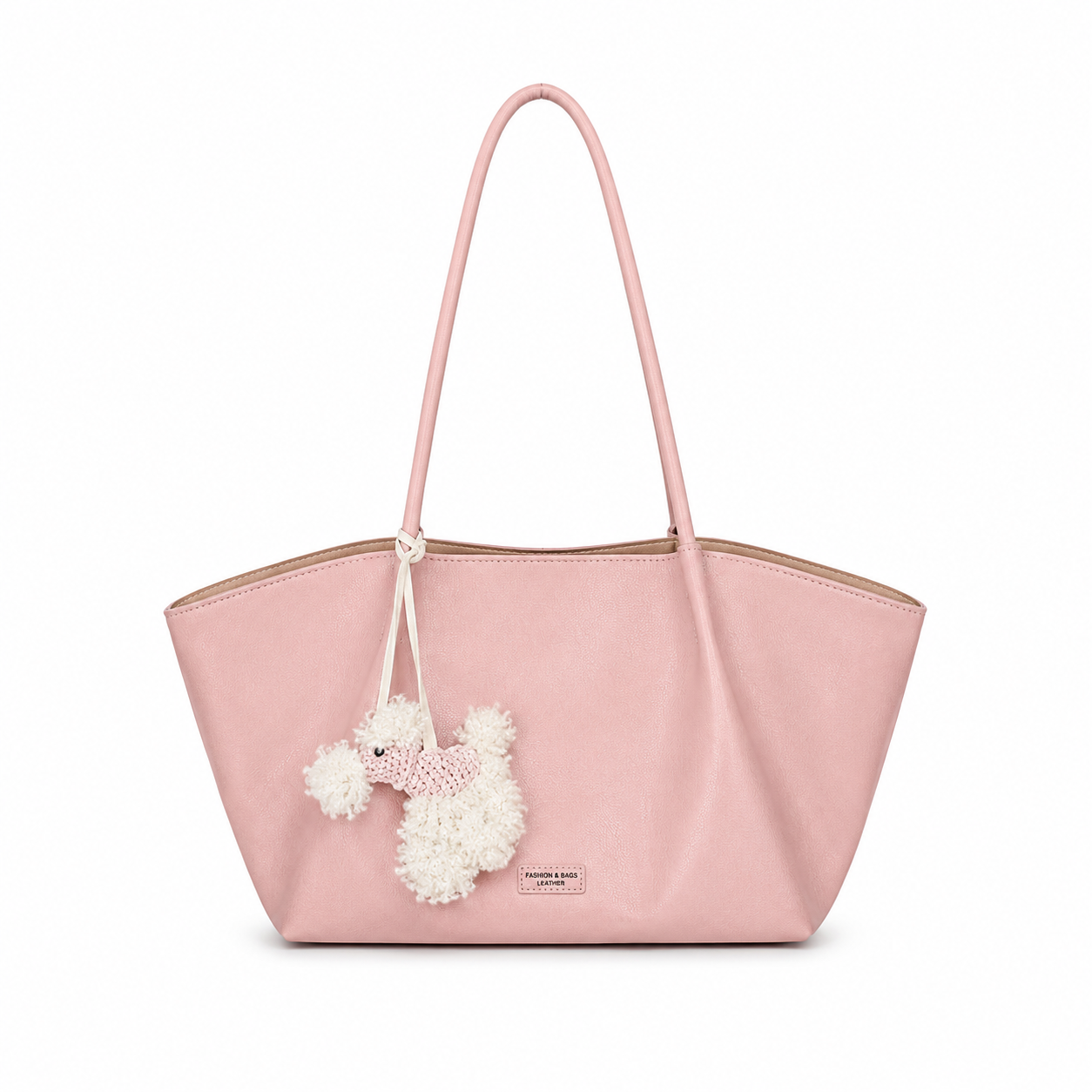 Classic Pom-Pom Tote Bag – Pink