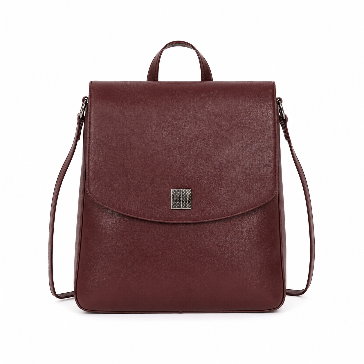 Classic Square Backpack – Burgundy