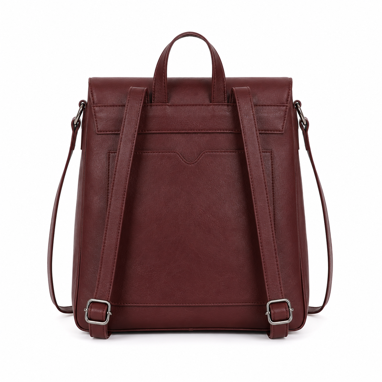 Classic Square Backpack – Burgundy