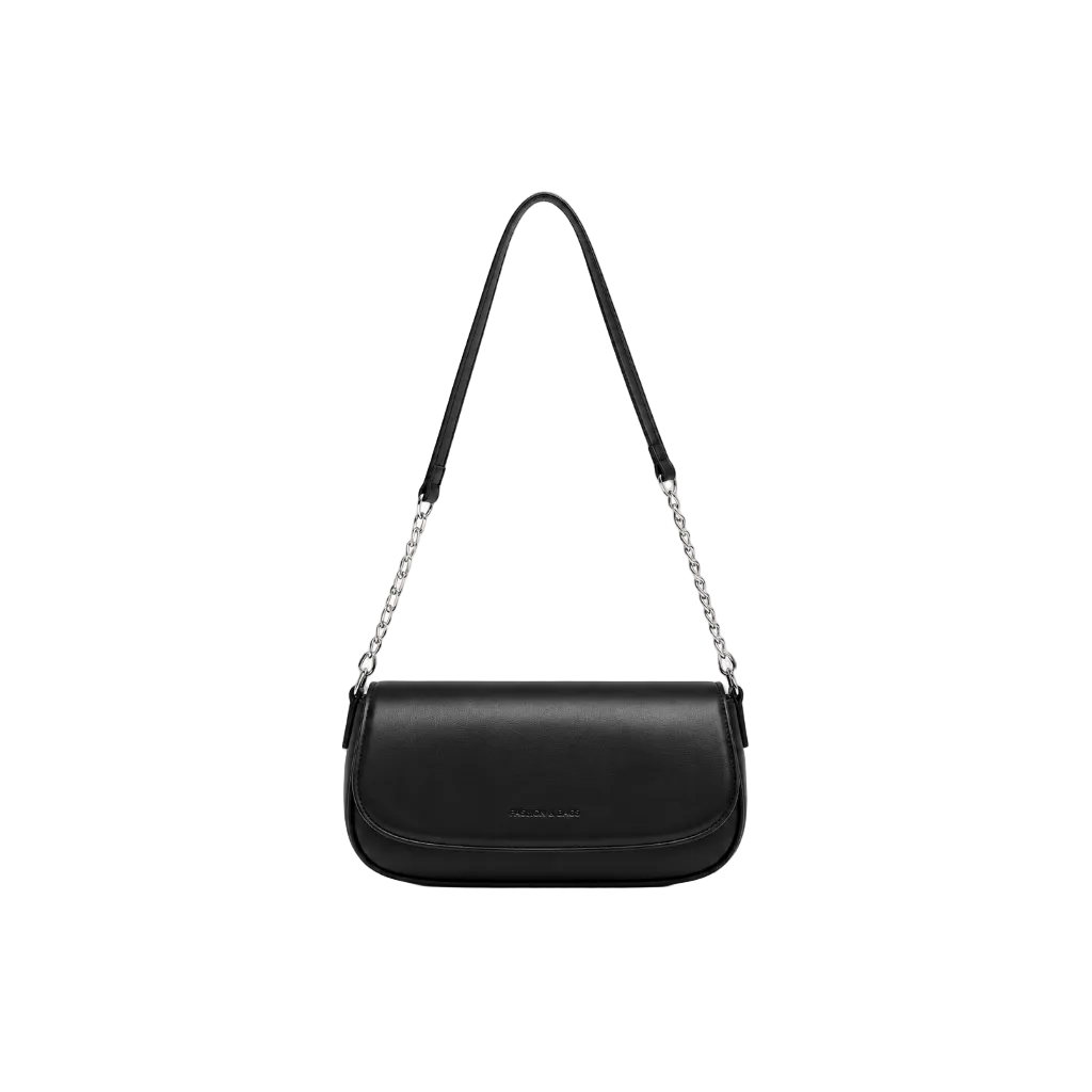 Classic Chain Shoulder Bag – Black