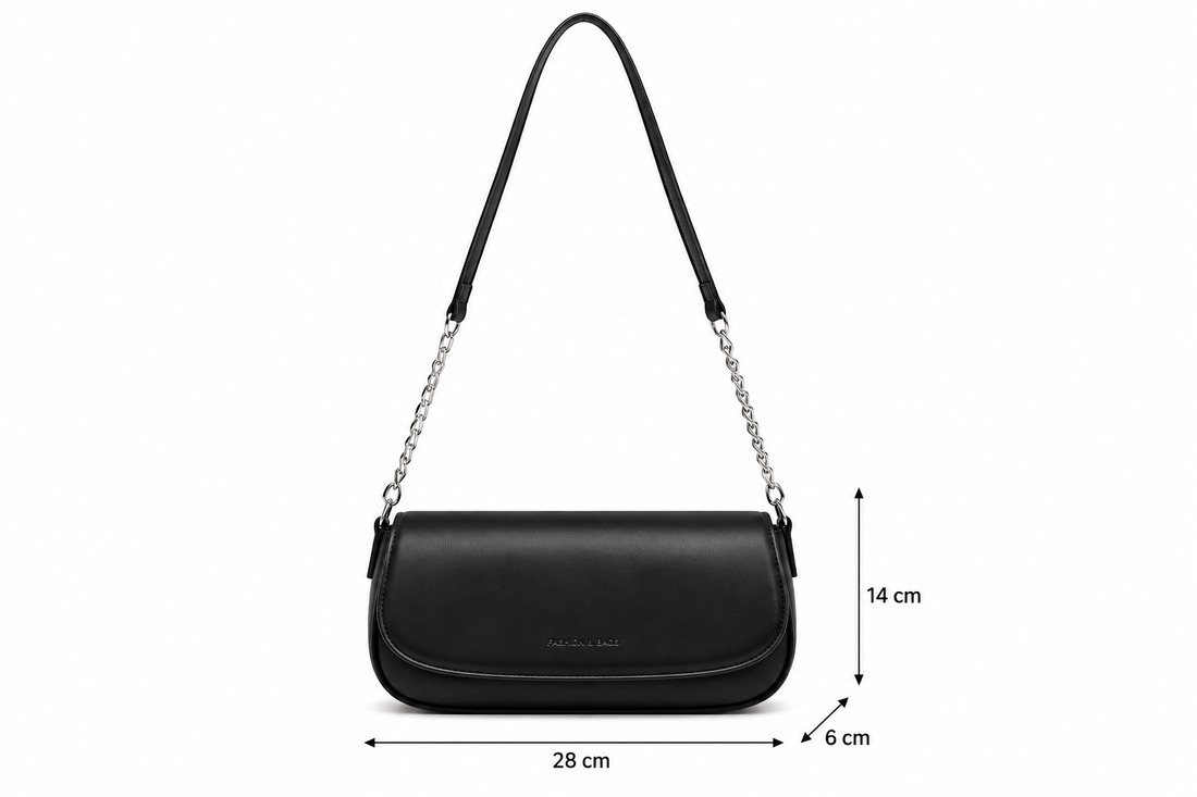 Classic Chain Shoulder Bag – Black