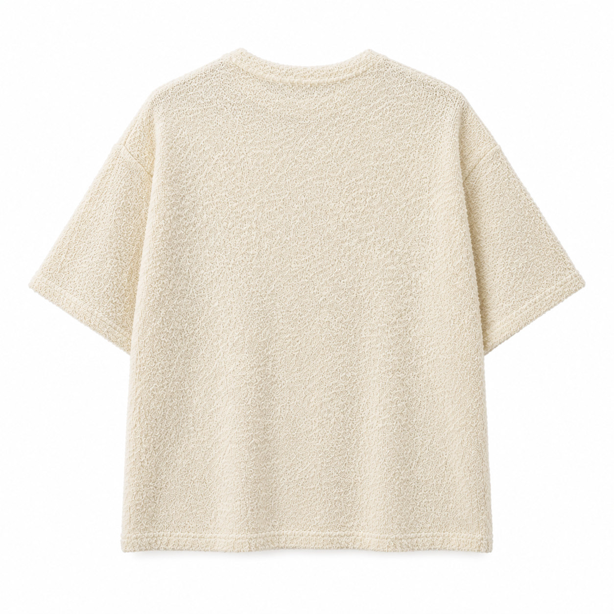 Men’s Textured Oversized T-Shirt – Off White