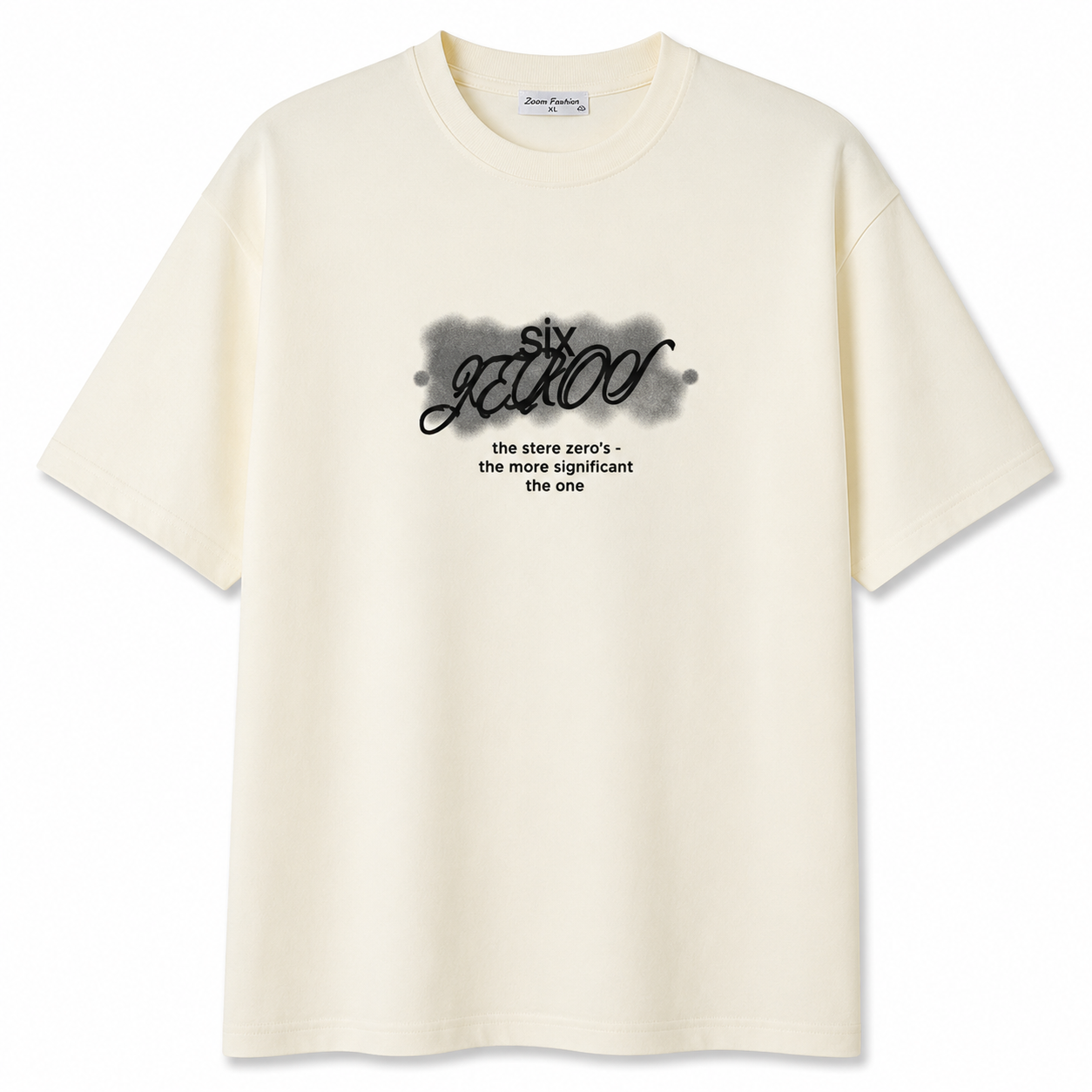 Men’s Six Zero Graphic Oversized T-Shirt – Off White