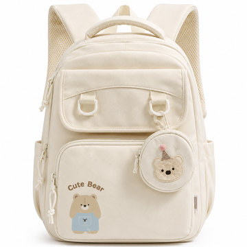 Cute Bear Large School Backpack