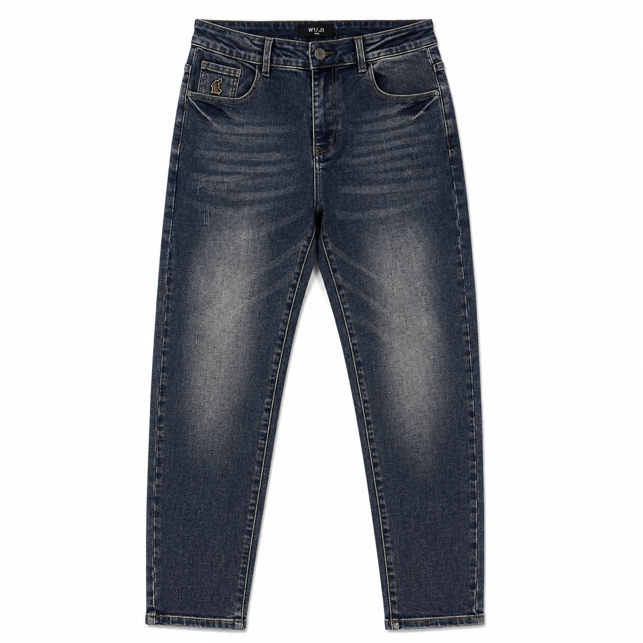 Men’s Dark Blue Washed Slim Fit Jeans