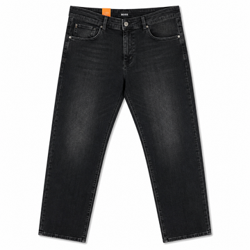 Men’s Black Washed Straight Fit Jeans