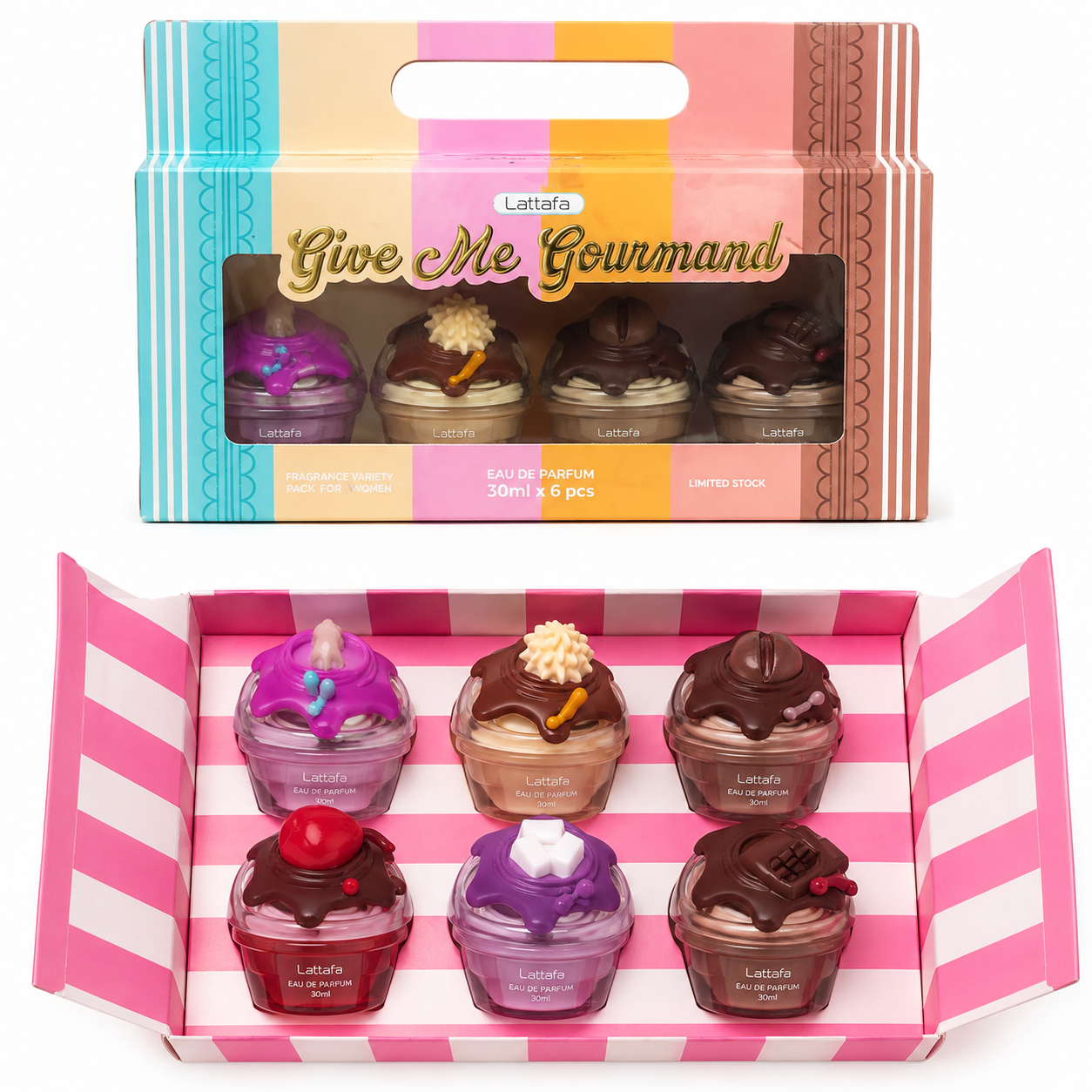 Lattafa Give Me Gourmand Eau de Parfum BOX 6 Perfume Bottles