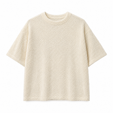Men’s Textured Oversized T-Shirt – Off White