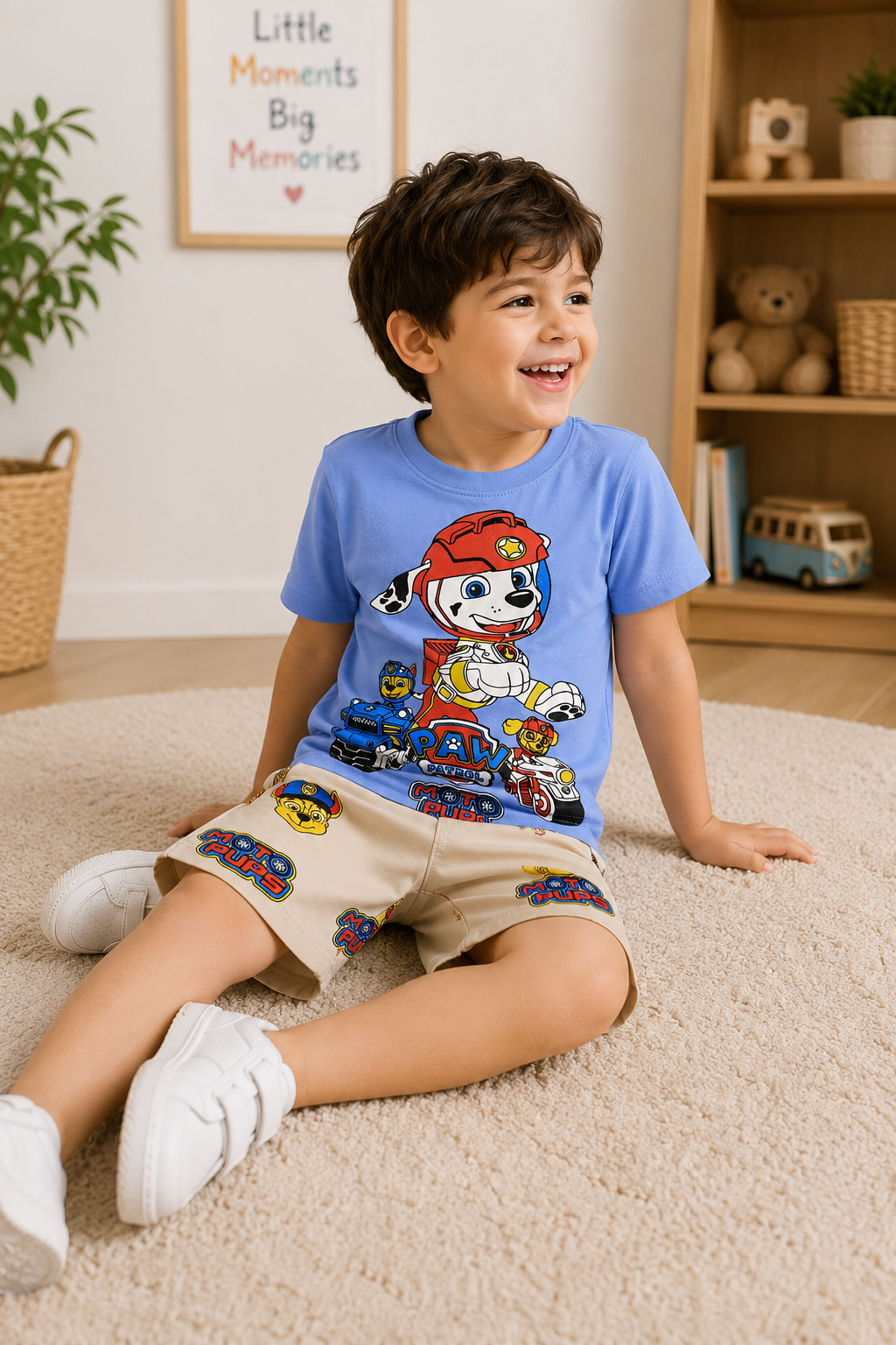 Kids Boys Paw Patrol Summer T-Shirt & Shorts Set – Sky Blue