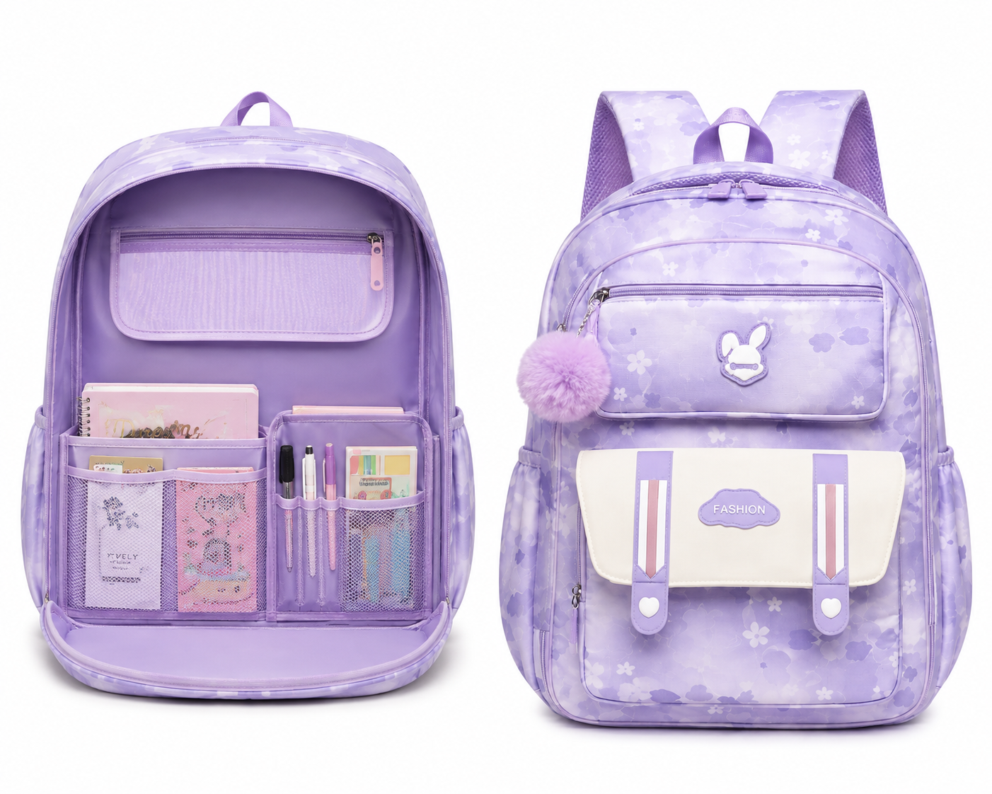 Fashion Floral Large School Backpack