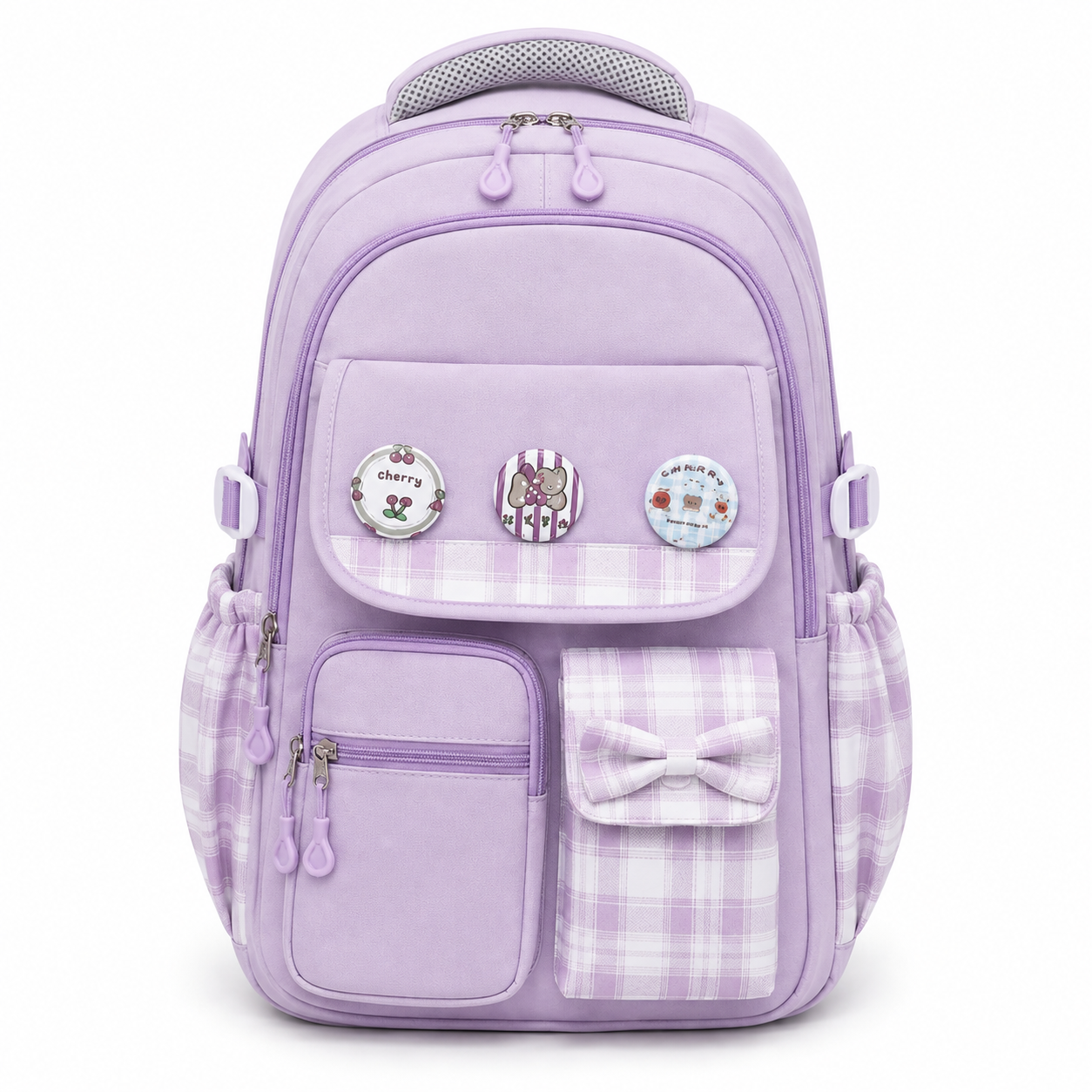 Trend OneB Plaid Multi-Pocket School Backpack