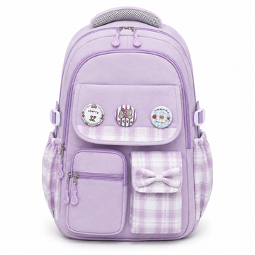 Trend OneB Plaid Multi-Pocket School Backpack