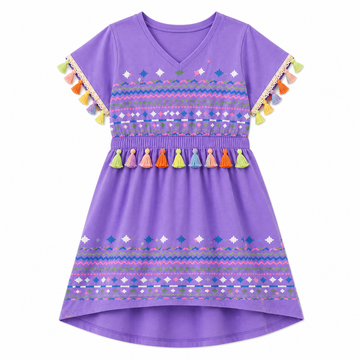 SARUSHKA Kids Girls High-Low Dress – Lavender