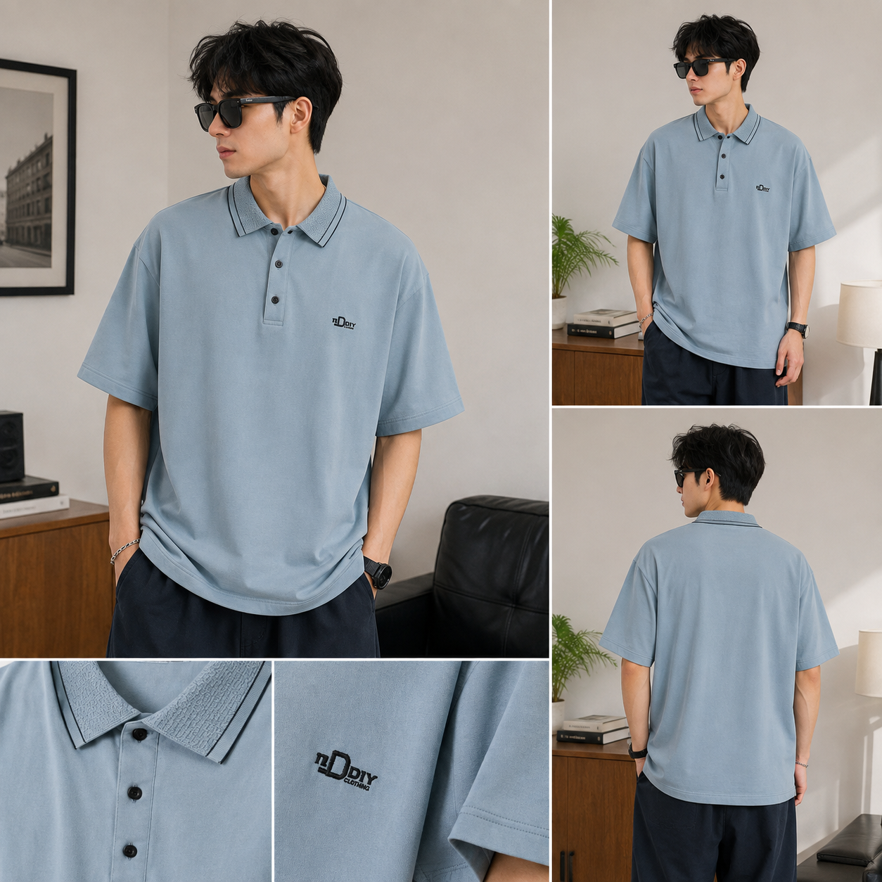 Men’s Classic Polo Shirt – Light Blue